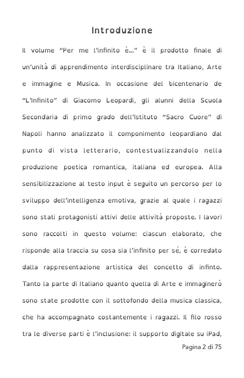 Pagina 2 di Per me l'infinito è...